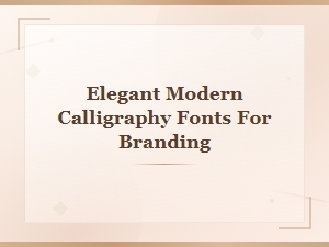 Elegant Modern Calligraphy Fonts for Stunning Branding Designs